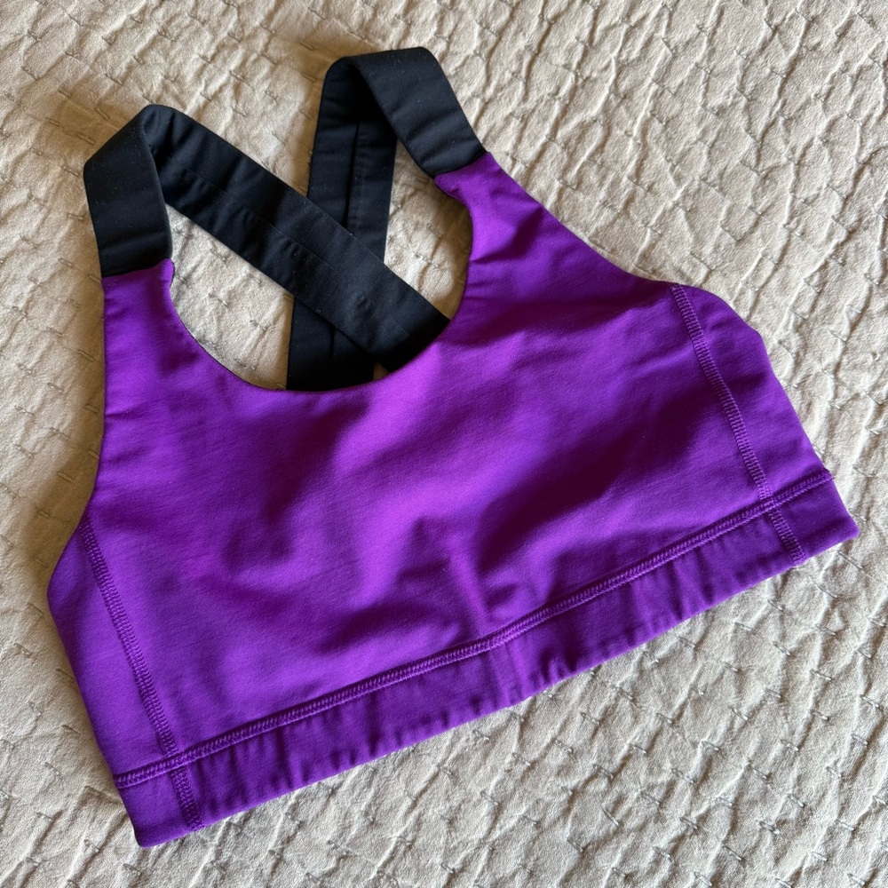 Lululemon Purple and Black Sports Bra